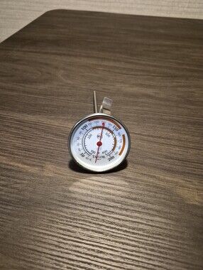 Taylor Stainless Steel Oven/Meat Thermometer in Silver and Red